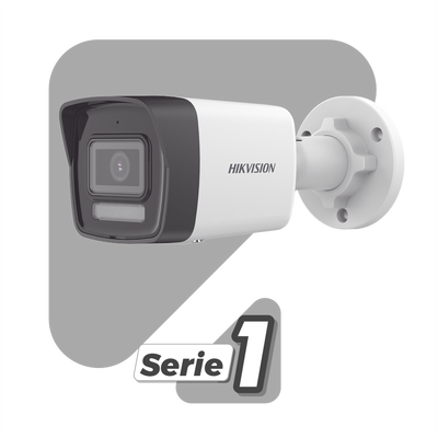 [Dual Light] Bala IP 8 Megapixel (4K)   Lente 2.8 mm   30 mts IR + 30 mts Luz Blanca   Micrófono Integrado   ACUSENSE Lite   Exterior IP67   H.265   PoE    Micro SD