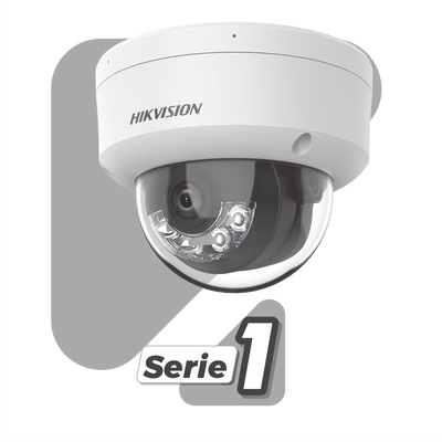 [Dual Light] Domo IP 6 Megapixel   Lente 2.8 mm   30 mts IR + 30 mts Luz Blanca   Micrófono Integrado   ACUSENSE Lite   Exterior IP67   H.265   PoE   ONVIF