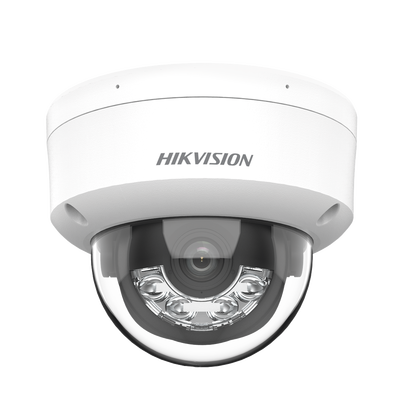 [Dual Light] Domo IP 8 Megapixel (4K)   Lente 2.8 mm   30 mts IR + 30 mts Luz Blanca   Micrófono Integrado   IK08   ACUSENSE Lite   Exterior IP67   H.265   PoE   ONVIF