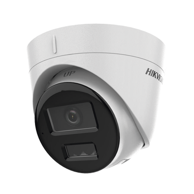 [Dual Light] Turret IP 2 Megapixel   Lente 2.8 mm   30 mts IR + 30 mts Luz Blanca   Micrófono Integrado   ACUSENSE Lite   Exterior IP67   H.265   PoE   ONVIF   Micro SD