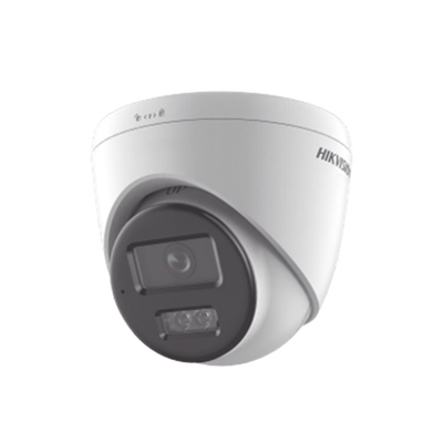 [Dual Light] Turret IP 6 Megapixel   Lente 2.8 mm   30 mts IR + 30 mts Luz Blanca   Micrófono Integrado   ACUSENSE Lite   Exterior IP67   H.265   PoE   ONVIF   Micro SD