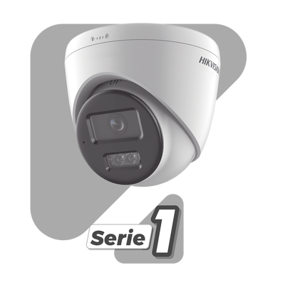 [Dual Light] Turret IP 8 Megapixel (4K)   Lente 2.8 mm   30 mts IR + 30 mts Luz Blanca   Micrófono Integrado   ACUSENSE Lite   Exterior IP67   H.265   PoE   ONVIF   Micro SD