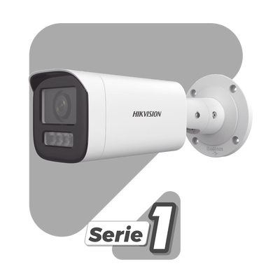 Bala IP 4 Megapíxel   Lente Motorizado 2.8 a 12 mm   Dual Light (50 mts IR + 50 mts Luz Blanca)   ACUSENSE Lite   Microfono Integrado   Exterior IP67   WDR 120 dB   PoE    Micro SD