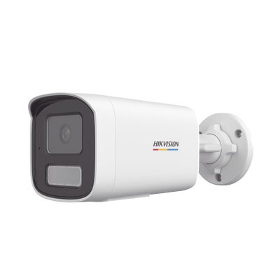 [Dual Light + ColorVu] Bala IP 2 Megapixel   Lente 4 mm   50 mts IR + 50 mts Luz Blanca   Micrófono Integrado   ACUSENSE Lite   Exterior IP67   WDR 120 dB   PoE   Micro SD