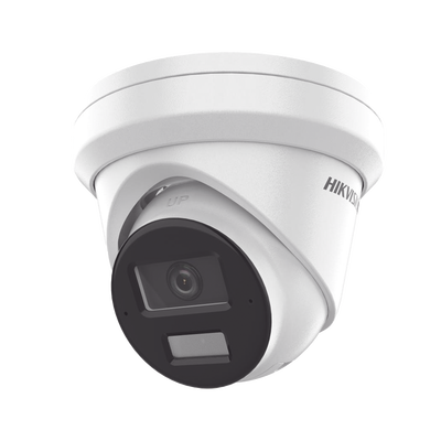 [Dual Light + 2 Micrófonos Integrados] Turret IP 8 Megapixel (4K)   Lente 2.8 mm   30 mts Luz Blanca + 30 mts IR   ACUSENSE   Exterior IP67   WDR 120 dB   PoE   ONVIF   Micro SD   Metal   ACUSEARCH
