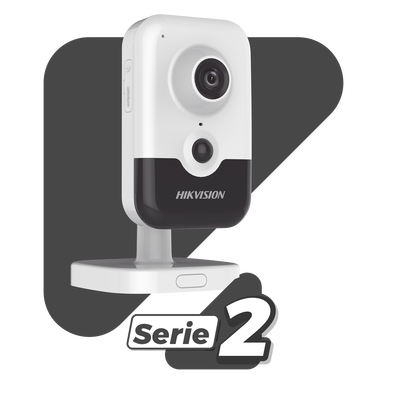 Cubo IP 4 Megapixel   Serie PRO   Lente 2.8 mm   10 mts IR EXIR   PoE   Sensor PIR   H.265+   Interior   Audio de Dos Vías   PoE   MicroSD   ONVIF