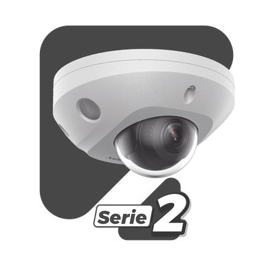 [Dual Light + 2 Micrófonos Integrados] Mini Domo IP 6 Megapixel   Lente 2.8 mm   30 mts Luz Blanca + 30 mts IR   ACUSENSE   Exterior IP67   IK8    WDR 120 dB   PoE   ONVIF   Micro SD   ACUSEARCH
