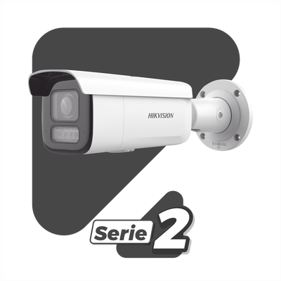 [Dual Light + 2 Micrófonos Integrados] Bala IP 4 Megapixel   Lente Mot. 2.8 a 12 mm   60 mts Luz Blanca + 60 mts IR   ACUSENSE   Exterior IP67   IK10   WDR 120 dB   PoE+   ONVIF   Alarmas I O   Micro SD   Metal   ACUSEARCH