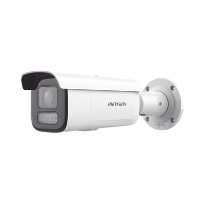 [Dual Light + 2 Micrófonos Integrados] Bala IP 4 Megapixel   Lente Mot. 2.8 a 12 mm   60 mts Luz Blanca + 60 mts IR   ACUSENSE   Exterior IP67   IK10   WDR 120 dB   PoE+   ONVIF   Alarmas I O   Micro SD   Metal   ACUSEARCH