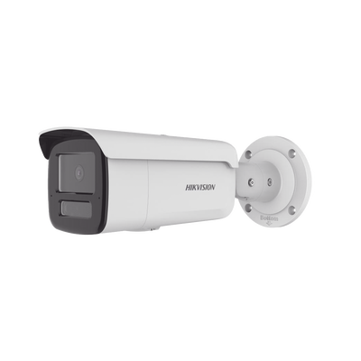 [Dual Light + 2 Micrófonos Integrados] Bala IP 6 Megapixel   Lente 4 mm   80 mts Luz Blanca + 80 mts IR   ACUSENSE   Exterior IP67   WDR 120 dB   PoE    Micro SD   Metal   ACUSEARCH