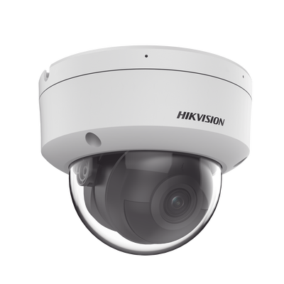 Domo IP 4 Megapixel   Lente 2.8 mm   40 mts IR   Exterior IP67   IK10   Microfono Integrado   DARKFIGHTER   Audio y Alarma I O   PoE   ONVIF   Micro SD   4 Analíticos: AcuSense, Detección Facial, Conteo de Personas por Cruce y Zona