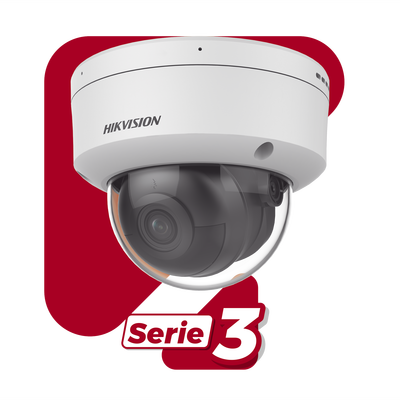 Domo IP 6 Megapixel   Lente 2.8 mm   40 mts IR   Exterior IP67   IK10   Microfono Integrado   DARKFIGHTER   Audio y Alarma I O   PoE   ONVIF   Micro SD   4 Analíticos: AcuSense, Deteccion Facial, Conteo de Personas por Cruce y Zona