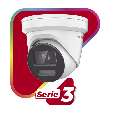 Turret IP 8 Megapixel   Imagen a color 24 7   Lente 2.8 mm   Micrófono Integrado  Luz Blanca 40 mts   Exterior IP67   Micrófono Integrado   WDR 130 dB   Entrada y salida de Audio y Alarma   Onvif   MicroSD