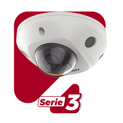 Mini Domo IP 6 Megapixel   Lente 2.8 mm   30mts IR EXIR   Micrófono Integrado   Exterior IP67   IK08   PoE   DARKFIGHTER   Alarmas y Audio I O   ONVIF   Micro SD   4 Analíticos: AcuSense, Deteccion Facial, Conteo de Personas por Cruce y Zona