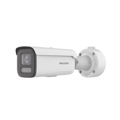 Bala IP 4 Megapixel   Lente Mot. 2.7 a 13.5 mm   Dual Light (60 mts IR + 60 mts Luz Blanca )   Darkfighter S   Exterior IP67    IK10   WDR 130 dB   4 Analíticos: AcuSense, Deteccion Facial, Conteo de Personas por Cruce y Zona