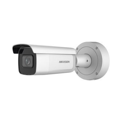 Bala IP 8 Megapixel (4K)   Lente Mot. 2.7 a 13.5 mm   60 mts IR EXIR   Exterior IP66   IK10   DARKFIGHTER   Audio y Alarma I O   PoE+   ONVIF   Micro SD   4 Analíticos: AcuSense, Deteccion Facial, Conteo de Personas por Cruce y Zona
