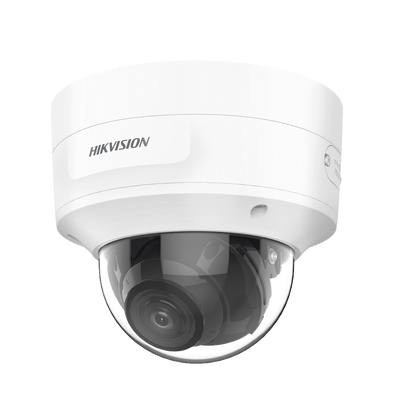 Domo IP 4 Megapixel   Lente Mot. 2.7 a 13.5 mm   40 mts IR EXIR   Exterior IP66   IK10   DARKFIGHTER   Audio y Alarma I O   PoE+   ONVIF   Micro SD   4 Analíticos: AcuSense, Deteccion Facial, Conteo de Personas por Cruce y Zona