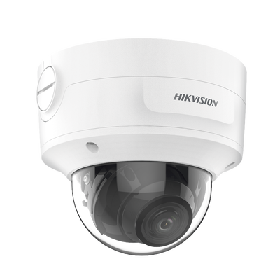 Domo IP 6 Megapixel   Lente Mot. 2.7 a 13.5 mm   40 mts IR EXIR   Conteo de Personas   Captura Facial   IP67   IK10   WDR 120 dB   PoE+   Alarmas y Audio I O   ACUSENSE   Micro SD   DarkFighter