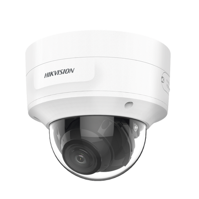Domo IP 8 Megapixel (4K)   Lente Mot. 2.7 a 13.5 mm   40 mts IR EXIR   Exterior IP66   IK10   DARKFIGHTER   Audio y Alarma I O   PoE+   ONVIF   Micro SD   4 Analíticos: AcuSense, Deteccion Facial, Conteo de Personas por Cruce y Zona
