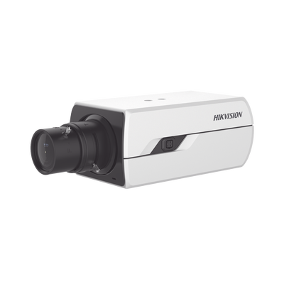 Camara Box IP 4 Megapixel   Serie PRO   DARKFIGHTER   PoE   12 Vcc o 24 VCA   WDR 120 dB   ONVIF   RS-485   BLC    Entrada y Salida de Audio y Alarmas (No Incluye Lente)   Micro SD