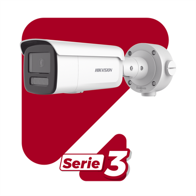 [ PROTECCIÓN ACTIVA ] Bala IP 4 Megapixel   Lente 4 mm   60 mts IR   Exterior IP67   Micrófono y Bocina Integrado (Audio de Dos Vías)   DARKFIGHTER   PoE+   Luz Estroboscopica   ONVIF   Micro SD   4 Analíticos