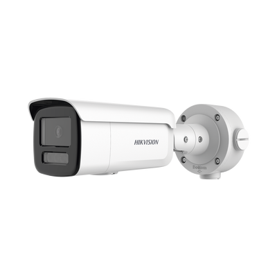 [ PROTECCIÓN ACTIVA ] Bala IP 4 Megapixel   Lente 4 mm   60 mts IR   Exterior IP67   Micrófono y Bocina Integrado (Audio de Dos Vías)   DARKFIGHTER   PoE+   Luz Estroboscopica   ONVIF   Micro SD   4 Analíticos