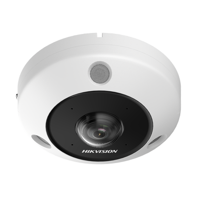 Fisheye IP 12 Megapixel   180° - 360°   Dewarping   Lente Inmervision   Heat Map   HEOP 2.0   Conteo de Personas   IP67   IK10   15 mts IR   Entrada y Salida de Audio y Alarma   Múltiples Vistas   Micrófono Integrado