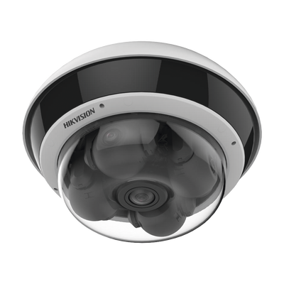 PanoVu Series   Vista Panorámica 360º   4 Lentes Mot. 2.8 a 8 mm (5 Megapixel por Lente) + 1 Vista Fisheye (2 Megapixel)   22 Megapixel en Total   DARKFIGHTER   ACUSENSE   Exterior IP67   IK10   NEMA 4X   PoE+   30 mts IR   Micro SD