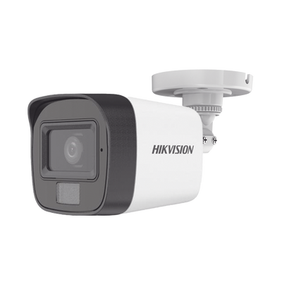 [Dual Light + ColorVu] Bala TURBOHD 2 Megapixel (1080p)   Lente 2.8 mm   30 mts IR EXIR + 20 mts Luz Blanca   Micrófono Integrado   Gran Angular 101°   Exterior IP67   4 Tecnologías