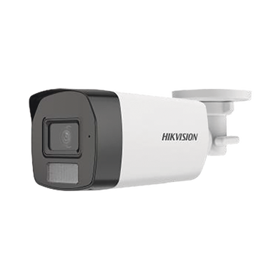 [Dual Light + ColorVu] Bala TURBOHD 3K (5 Megapixel)   Lente 2.8 mm   40 mts IR + 40 mts Luz Blanca    Gran Angular 104.5°   Exterior IP67   Micrófono Integrado   dWDR   4 Tecnologías