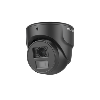 Ultra Mini Turret TURBO 2 Megapixeles (1080p)   Gran Angular   Lente 2.8 mm   20 mts IR EXIR   Exterior IP67   4 Tecnologías (TVI   AHD   CVBS)   dWDR   Color Negro
