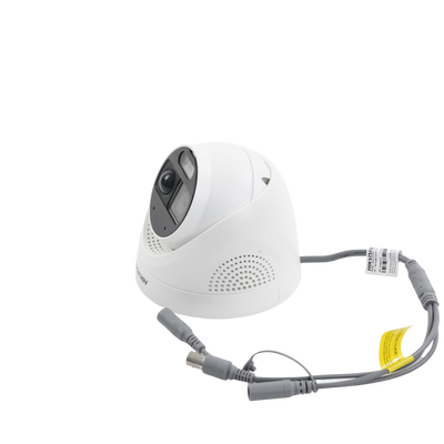 Turret TURBOHD 2 Megapixeles (1080p)   Imagen a color 24 7   Lente 2.8 mm   Luz Blanca 20 mts   Exterior IP67   WDR 130dB   Sensor PIR   Sirena Integrada   Estrobo ROJO - AZUL   Micrófono Integrado