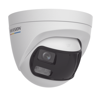 [ColorVu + Dual Light + Panoramica] Turret TURBOHD 3K (5 Megapixel)   Micrófono Integrado   Angulo de visión 180°   Imagen a Color 24 7   40 mts Luz Blanca + 40 mts IR   Exterior IP67   WDR
