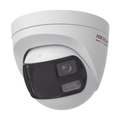 [ColorVu + Dual Light + Panoramica] Turret TURBOHD 3K (5 Megapixel)   Micrófono Integrado   Angulo de visión 180°   Imagen a Color 24 7   40 mts Luz Blanca + 40 mts IR   Exterior IP67   WDR