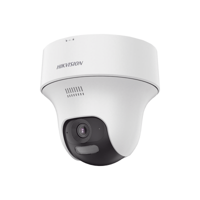 Turret PT  IP 2 Megapixel   Lente 2.8 mm   Dual Light (20 mts IR + 15 mts Luz Blanca)   Wi-Fi   IP54   dWDR    H.265   Audio Bidireccional (Micrófono y Bocina)   Micro SD