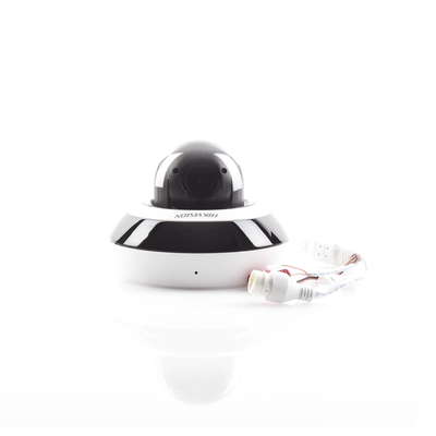 Mini Domo PTZ IP 4 Megapixel   4X Zoom   H.265+   20 mts IR EXIR   WDR   PoE   IK10  Exterior IP66   DarkFighter   Micrófono Integrado   Micro SD