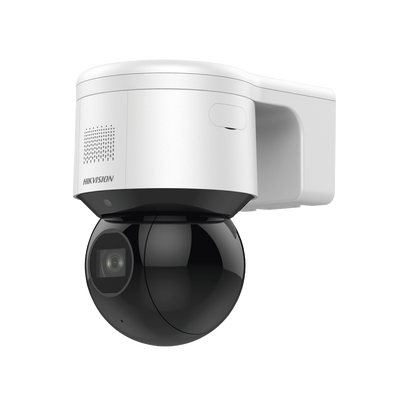 Domo PTZ IP 4 Megapixel   4X Zoom Óptico   50 mts IR EXIR   Luz Estroboscópica   Sirena Integrada   WDR 120 dB   PoE+   IP66   Ultra Baja Iluminación   Micrófono y Bocina Interconstruido   Micro SD