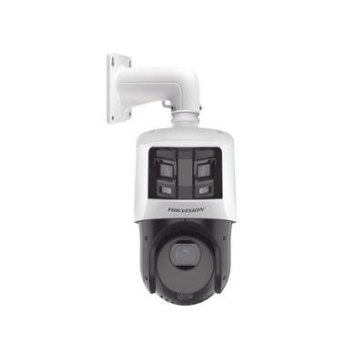 [TandemVu] Domo PTZ IP 4 Megapixel con Cámara Panoramica 6 Megapixel   25X Zoom   100 mts IR   IP66    WDR   PoE+   Entrada-Salida de Audio y Alarma   Ultra Baja Iluminación   Micro SD