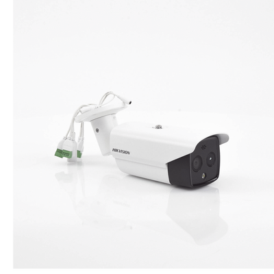 Bala IP Dual   Térmica 6.2 mm (160 x 120)   Óptico 8 mm (4 Megapixel)   DETECCIÓN DE PERSONAS 182 m  40 mts IR   Exterior IP67   PoE   Termométrica   Detección de Temperatura   Sirena y Luz Inte   Micro SD 32 GB Incluida