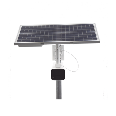 Kit Solar IP All in One   Cámara Bala ColorVu 4 Megapixel   Lente 4 mm   Panel Solar   Batería de Respaldo de Litio 23.2Ah (Hasta 24 Días)   Conexión 4G   Accesorios de Instalación