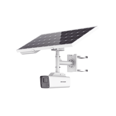 Kit Solar IP All in One   Cámara Bala ColorVu 4 Megapixel   Lente 4 mm   Panel Solar   Batería de Respaldo de Litio 23.2Ah (Hasta 24 Días)   Conexión 4G   Accesorios de Instalación