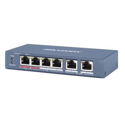 Switch PoE+   No Administrable   3 Puertos 10 100 Mbps 802.3 af at (30 W) + 1 Puerto 10 100 Mbps Hi-PoE (60 W)   2 Puertos 10 100 Mbps Uplink   Modo Extendido hasta 300 Metros   60 W