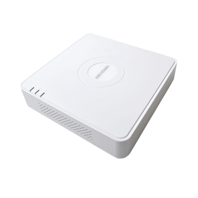 NVR 4 Megapixel (Compatible con Cámaras ACUSENSE)   4 canales IP   4 Puertos PoE  1 Bahía de Disco Duro   Salida de Vídeo Full HD