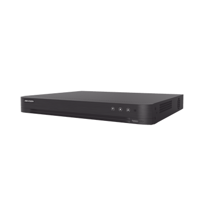 DVR 32 Canales TurboHD + 2 Canales IP   2 Megapixel (1080p) Lite   Acusense (Evita Falsas Alarmas)   Audio por Coaxitron   H.265+   Salida de Video en Full HD