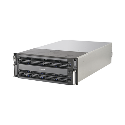 Servidor de Almacenamiento en Red   Soporta 24 Discos Duros (Incluye 18 Discos de 25 TB)   Soporta Hasta 400 Canales   Controlador Simple