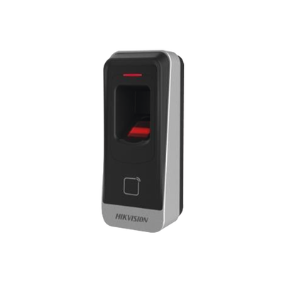 Lector esclavo MIFARE IP65   Huella Digital   Lector de Tarjetas de Proximidad MiFare   RS-485   Interior y Exterior   Requiere Panel de Control de Acceso DS-K2604,02,01