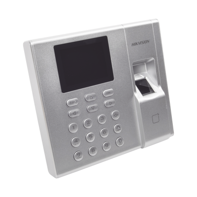 Terminal de Control de Acceso y Asistencia compatible con APP Hik-Connect (P2P)   Lectura de Huella y de Tarjetas EM   Soporta hasta 1000 Huellas   Relevador para Chapa   Software iVMS4200