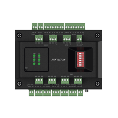Expansor de 2 Puertas para Paneles de Control de Acceso DS-K27 Series   Comunicación RS-485   4 Entradas y 2 Salidas Auxiliares
