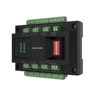 Expansor de 2 Puertas para Paneles de Control de Acceso DS-K27 Series   Comunicación RS-485   4 Entradas y 2 Salidas Auxiliares