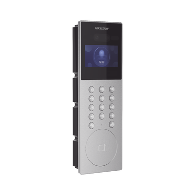 Videoportero IP Multiapartamento con Reconocimiento Facial   Llamada a App HikConnect (requiere monitor)   Protección IP65   Apertura por Rostro, Tarjeta o App